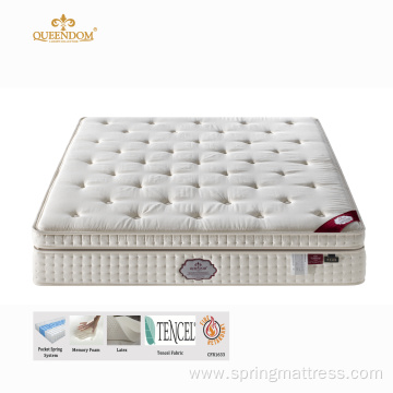 High quality 5-zones Pocket Spring coil hybrid mattress